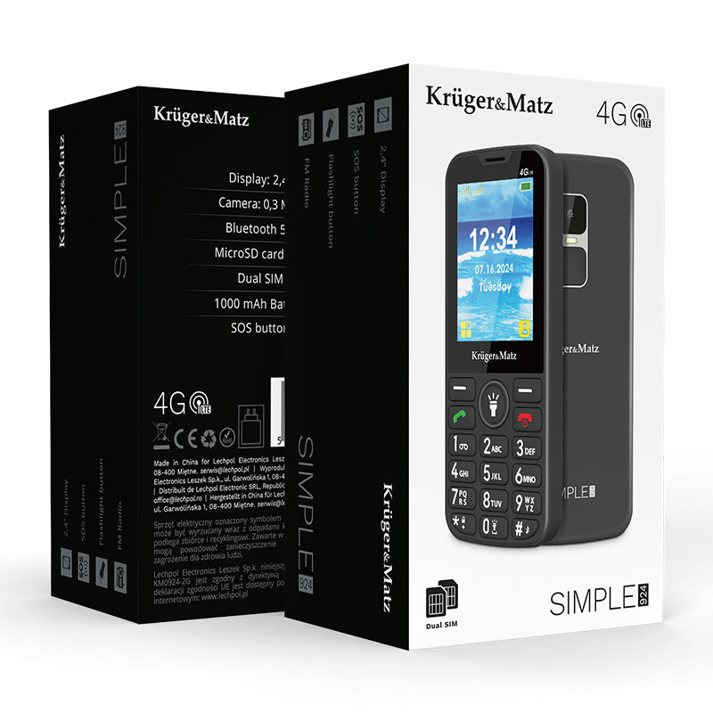 Telefon GSM Seniori Kruger&Matz KM0924-4G