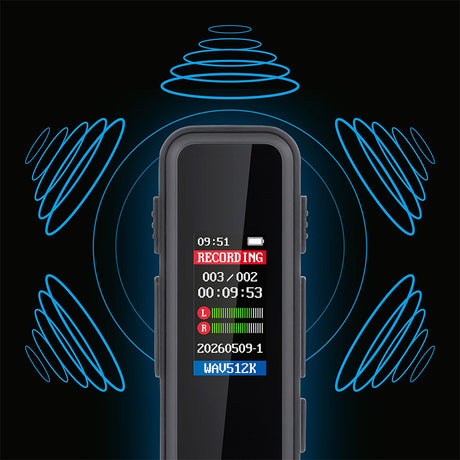 Reportofon Digital 8gb & Kruger Km 0951 cu baterie 230 mAh si USB