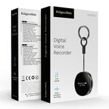 Reportofon Digital 4gb & Kruger Km 0952 cu baterie 120 mAh, USB, Telecomanda si Sunet Stereo