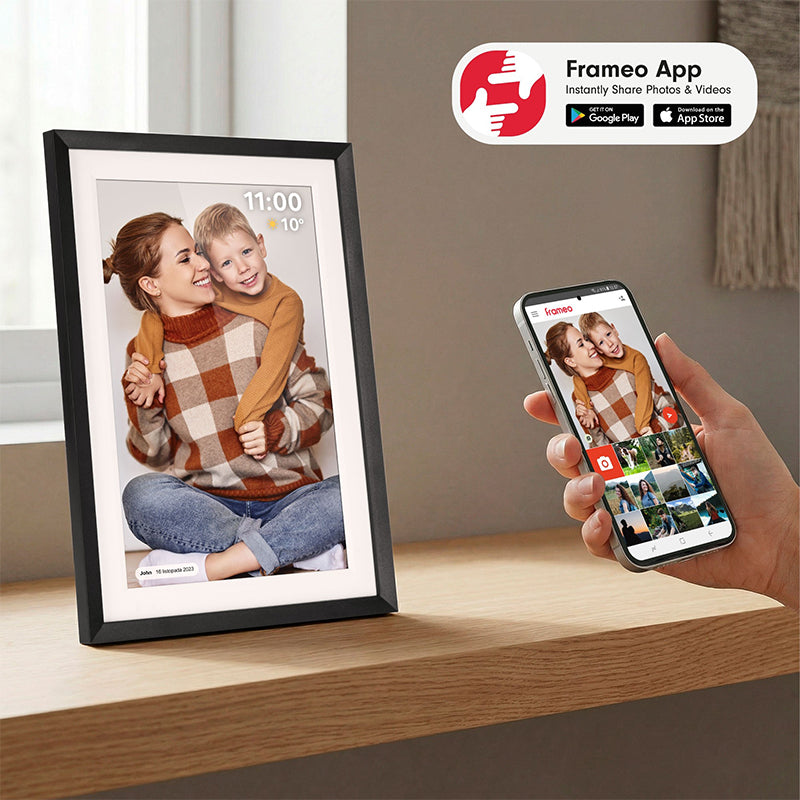 Rama Foto Digitala .1 Frameo Ambilight &ma Kruger WiFi 10 cu Internet WiFi, USB si Sunet Stereo