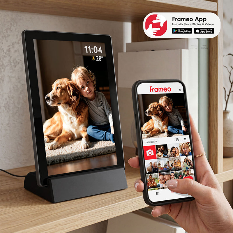 Rama Foto Digitala .1 Frameo & Kruger WiFi 10 cu Internet WiFi, baterie 5000 mAh si USB