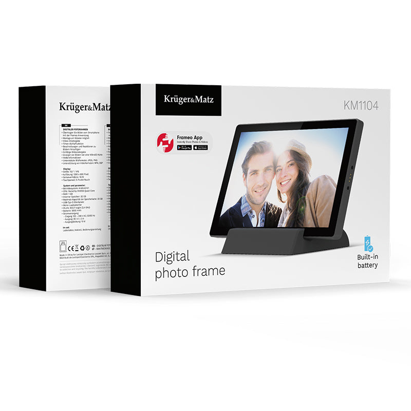 Rama Foto Digitala .1 Frameo & Kruger WiFi 10 cu Internet WiFi, baterie 5000 mAh si USB