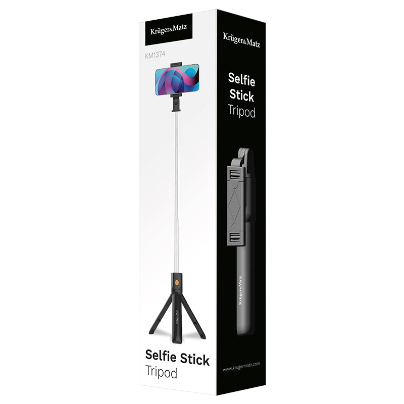 Trepied Telefon Selfie Stick & Kruger Km 1374 cu Bluetooth, baterie reincarcabila si Telecomanda