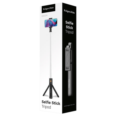 Trepied Telefon Selfie Stick & Kruger Km 1374 cu Bluetooth, baterie reincarcabila si Telecomanda
