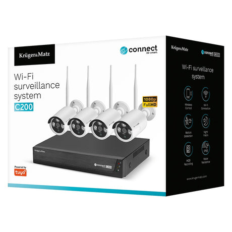 Set Nvr Supraveghere Video WiFi 4 Camere C 200 cu Internet WiFi si USB