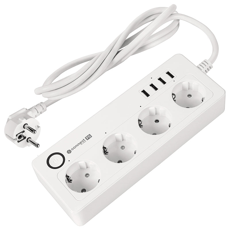 Prelungitor Smart 4 Prize Schuko 4 Connect Km 2250 cu USB