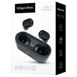 Casti Tws Air Dots 1 & Kruger cu Bluetooth, baterie 300 mAh si USB