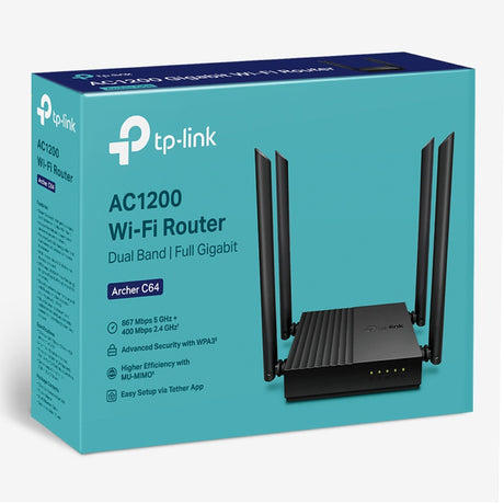 Router Wireless Gigabit AC1200 Archer C64 Tp-Link