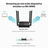 Router Wireless Gigabit AC1200 Archer C64 Tp-Link