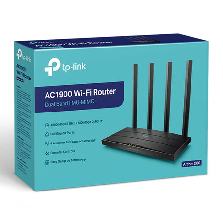 Router Wireless Gigabit AC1900 Archer C80 Tp-Link