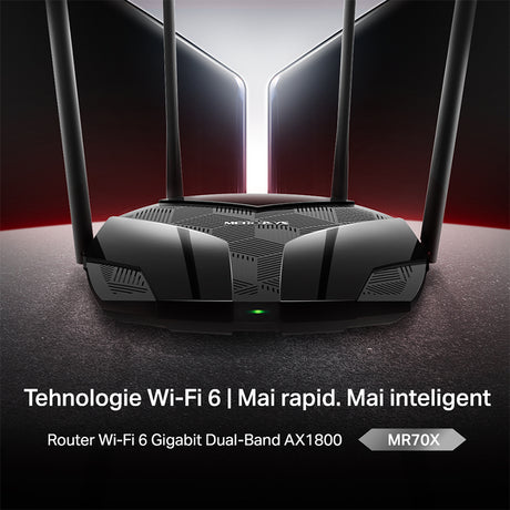 Router 4 Porturi Gigabit Wi-Fi 6 AC1800 Mercusys