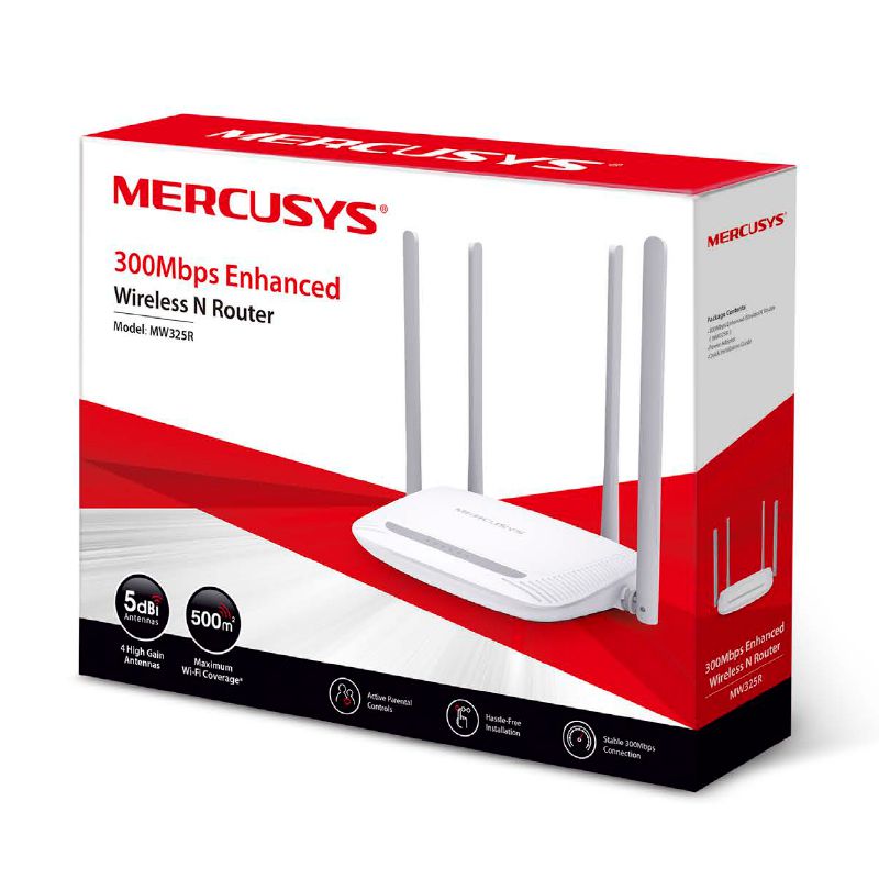 Router Wireless 300MBPS 4 Antene MW325R Mercusys
