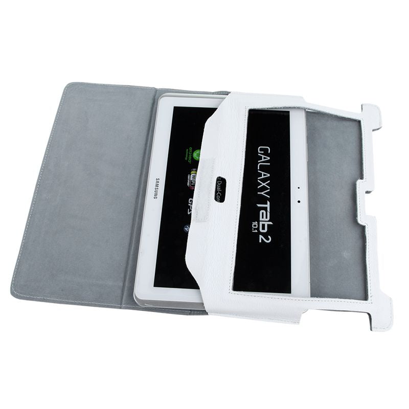 Husa Alba Piele Eco Samsung Galaxy Tab P 5100