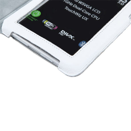 Husa Alba Piele Naturala Samsung Galaxy Tab P 3100