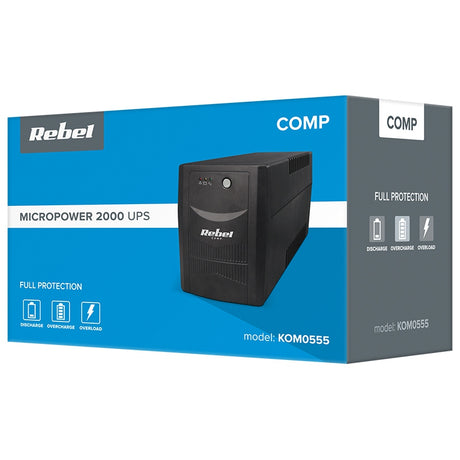 UPS Micropower 2000 (2000va 1200w) Rebel Kom 0555 cu baterie reincarcabila