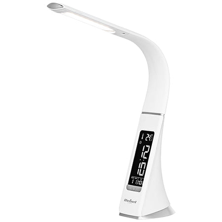 Lampa LED Birou Display Temperatura Rebel Kom 1009-1 cu alarma, afisaj LCD si USB