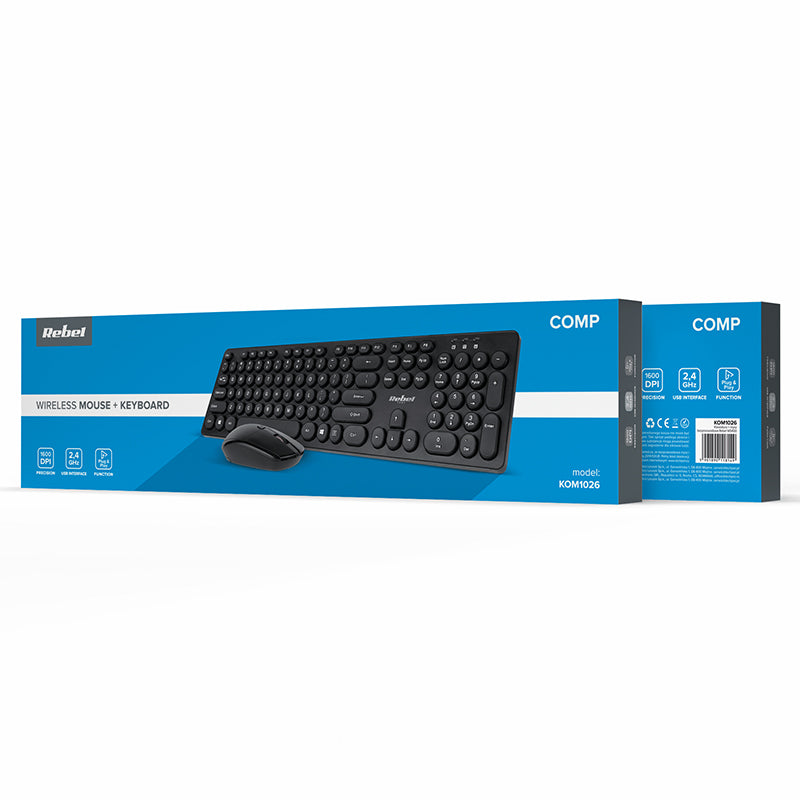 Kit Tastatura si Mouse Wireless WS400 Rebel