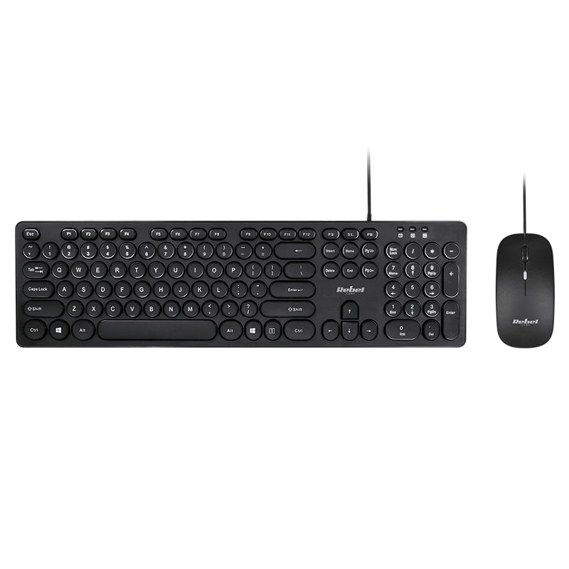 Kit Tastatura si Mouse cu Fir Rebel Wds 200 cu USB