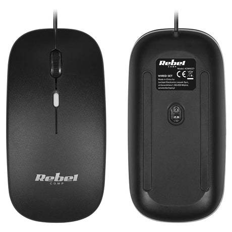 Kit Tastatura si Mouse cu Fir Rebel Wds 200 cu USB