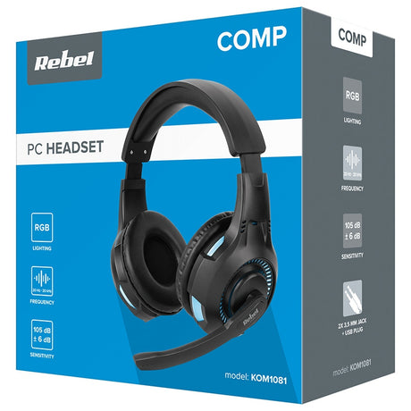 Casti cu Microfon Gh-20 Rebel Kom 1081 cu USB