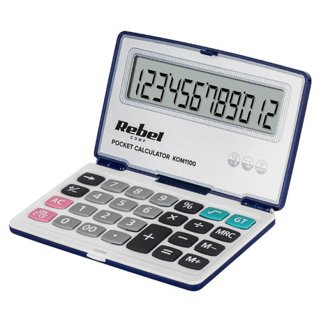 Calculator de Buzunar 12 Digiti Pc-50 Rebel Kom 1100 cu baterie reincarcabila