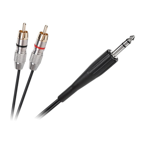 Cablu Jack 6.3 Mono Tata - 2XRCA Tata 1.8M