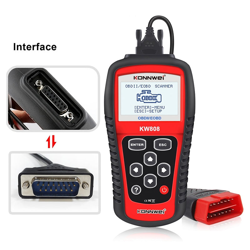 Multimetru Diagnoza Auto Obd2 Konnwei Kw 808 cu baterie reincarcabila