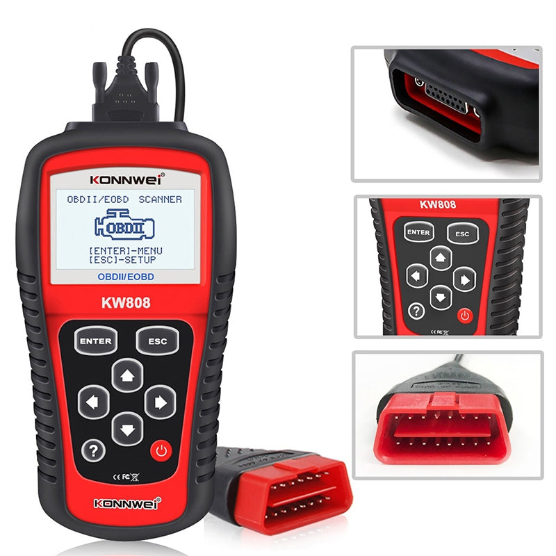 Multimetru Diagnoza Auto Obd2 Konnwei Kw 808 cu baterie reincarcabila