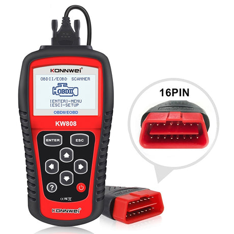 Multimetru Diagnoza Auto Obd2 Konnwei Kw 808 cu baterie reincarcabila