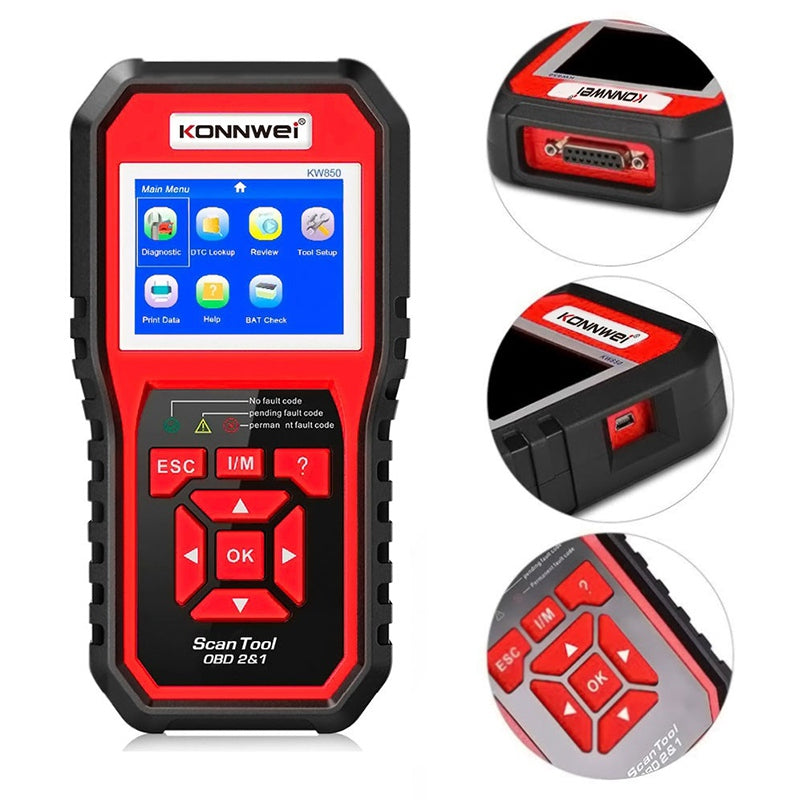 Multimetru Diagnoza Auto Obd2 Konnwei Kw 850 cu Internet WiFi si baterie reincarcabila