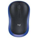 Mouse Optic Albastru Logitech M 185 cu baterie reincarcabila si USB