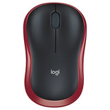 Mouse Optic Logitech Rosu M 185 cu baterie reincarcabila si USB