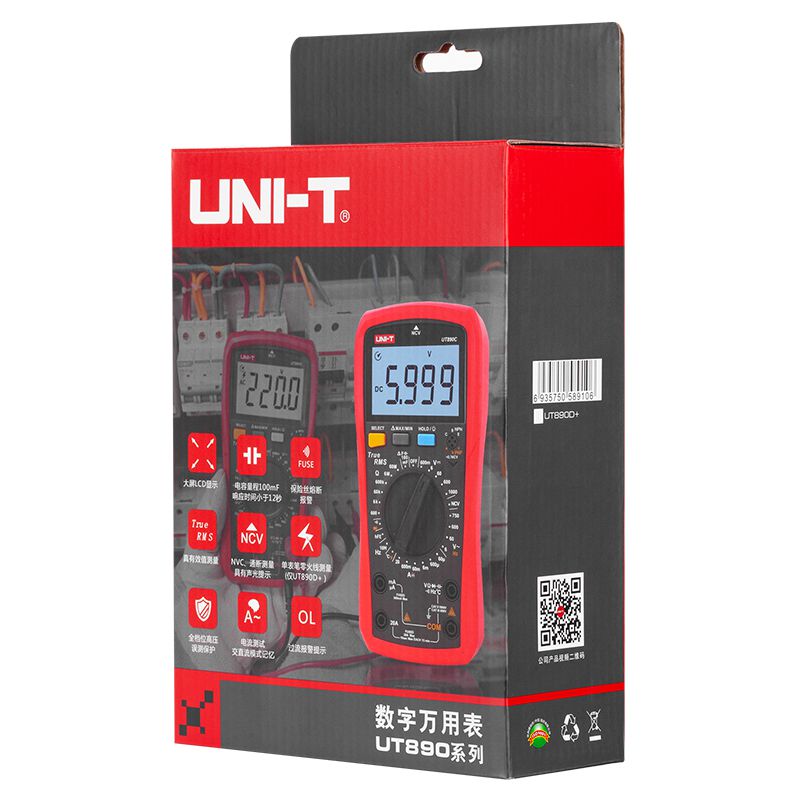 Multimetru Digital Ncv Uni-t Ut 890c cu baterie reincarcabila