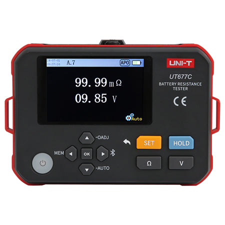 Multimetru Digital Rezistenta baterie Uni-t Ut 677c cu Bluetooth, alarma, baterie reincarcabila si USB