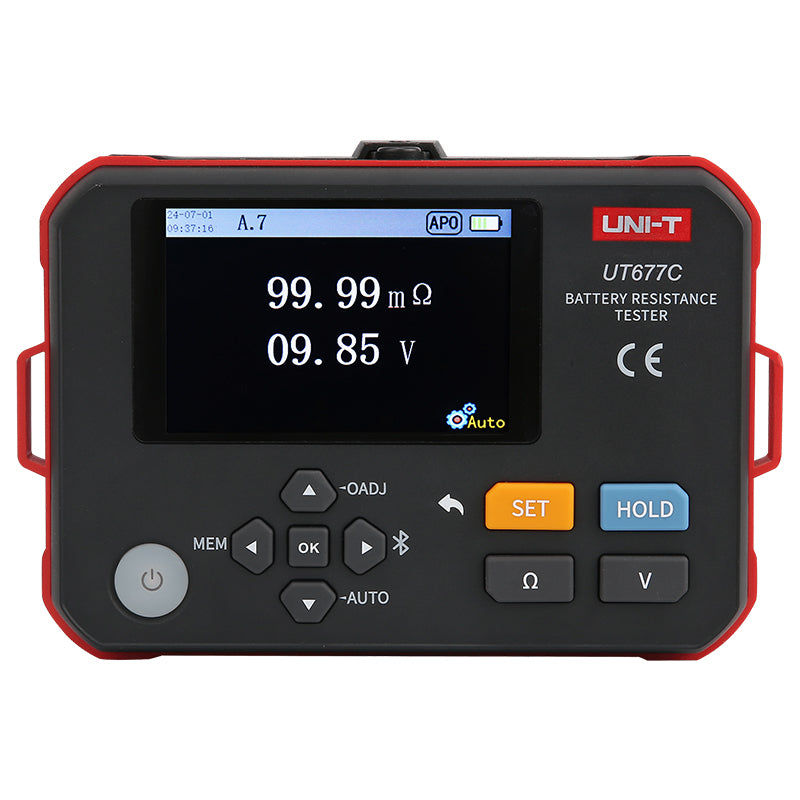 Multimetru Digital Rezistenta baterie Uni-t Ut 677c cu Bluetooth, alarma, baterie reincarcabila si USB