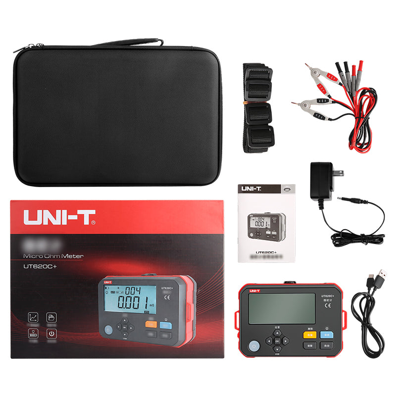 Multimetru Rezistenta Miliohmetru + Uni-t Ut 620c cu baterie 3200 mAh si USB