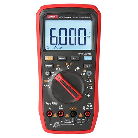 Multimetru Digital Max Uni-t Ut 17b cu alarma, afisaj LCD si baterie reincarcabila