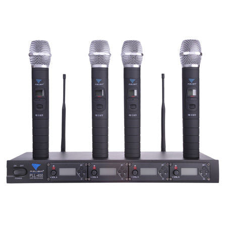 Statie 4 Microfoane Mana Uhf PLL 400 cu afisaj LCD