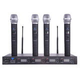 Statie 4 Microfoane Mana Uhf PLL 400 cu afisaj LCD