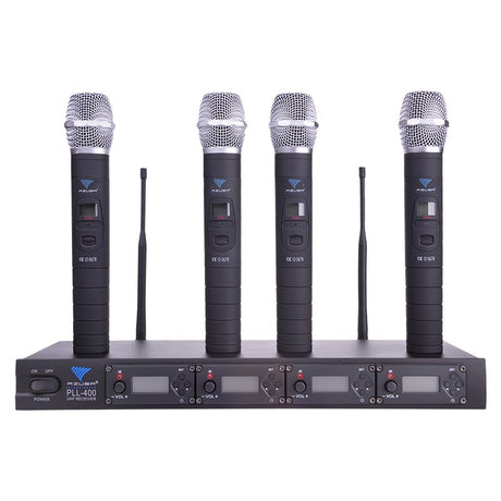 Statie 4 Microfoane Mana Uhf PLL 400 cu afisaj LCD