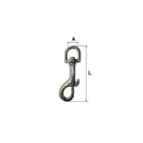 Carabina Breloc cu Arc si Inel Rotativ 14X76M