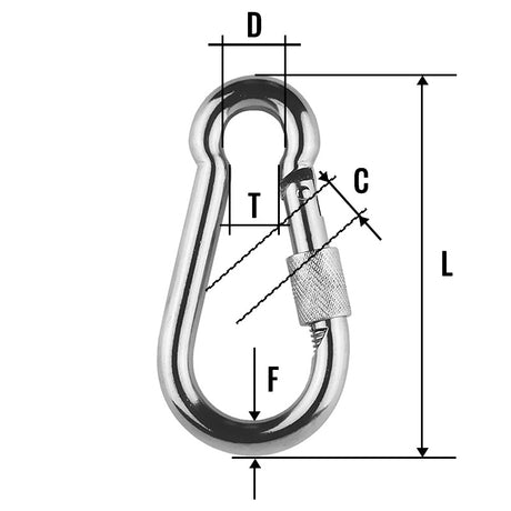Carabina Zincata cu Filet 8MM/10MM