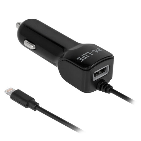 Incarcator Auto Lightning + USB 2100MA M-Life