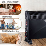 Convector Incalzire 3 Trepte Negru Mesko Ms 7741b