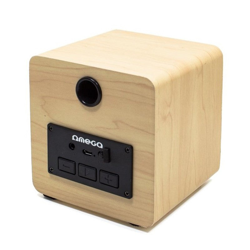 Boxe Lemn 3 Inch V4.2 Tws Omega Og 60W cu Bluetooth, baterie reincarcabila si AUX