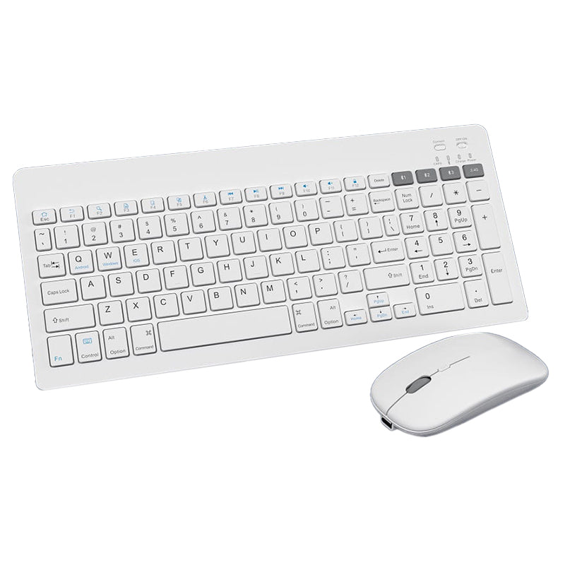 Kit Tastatura si Mouse Alb Omega Okm 2658W cu Bluetooth si USB
