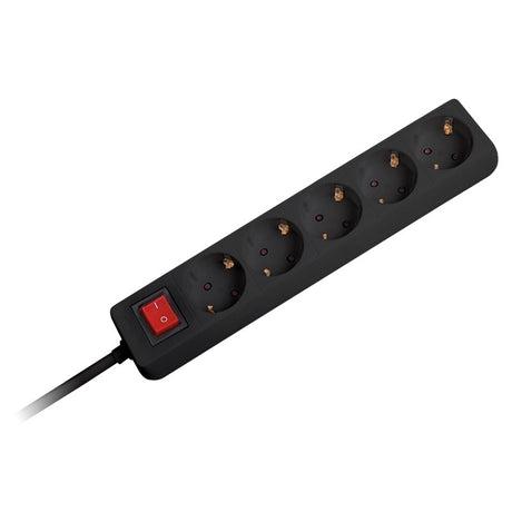 Prelungitor 3X1.5MM 5 Prize 5M Intrerupator Negru