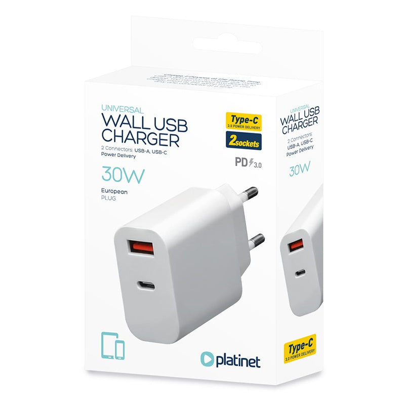 Incarcator Retea Pd 3.0 Platinet cu USB