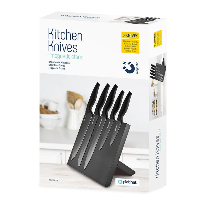 Set 5 Cutite cu Suport Magnetic Platinet