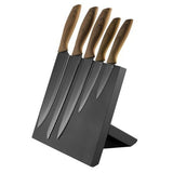 Set 5 Cutite cu Maner Lemn si